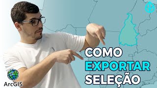 Como Exportar uma parte Selecionada do Shapefile no ArcGIS [upl. by Aihsem]