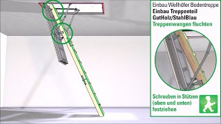 Einbau Wellhöfer Bodentreppe GutHolz Montagevideo [upl. by Manno73]