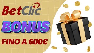 Bonus Betclic di Benvenuto registrazione e primo deposito scommesse scommessesportive [upl. by Orlan]