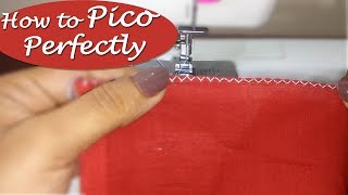 How to Pico  Picot Perfectly  How to use Picot Foot [upl. by Neslund337]