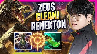 ZEUS IS SO CLEAN WITH RENEKTON IN EUW SOLOQ  T1 Zeus Plays Renekton TOP vs Akali  Bootcamp 2024 [upl. by Bolen137]