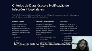 Controle de Infecção Hospitalar Critérios de Diagnóstico e Notificação de infecções [upl. by Jarid246]