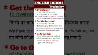 IDIOMS in English with meaning and Sentences IDIOMS how to learn IDIOMS IELTS Vocabulary [upl. by Elnora]