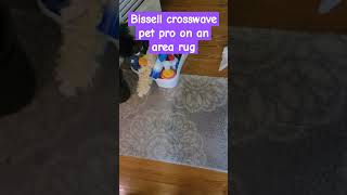 Bissell crosswave pet pro on an area rug cleaningtips cleaning clean bissell [upl. by Bonns]