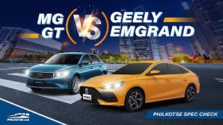 MG GT vs Geely Emgrand Which sedan will you buy – Philkotse Spec Check w English Subtitles [upl. by Sasha308]