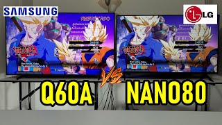 Samsung Q60A vs LG NANO80 QLED vs NanoCell Smart TVs 4K ¿Cuál es Mejor [upl. by Marb]