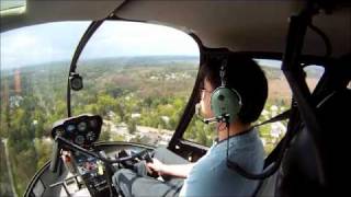 Max performance takeoff on a R44 Helicopter [upl. by Nolyag]