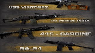 Battlefield Play4Free New Weapons Hk416 Carbine VSS Fn Minimi Para 9A91 German HD [upl. by Assena]