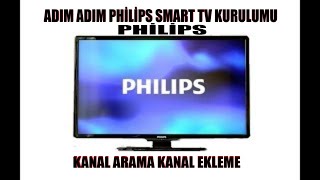 Philips smart tv kanal arama kanal ekleme detaylı kurulum [upl. by Belva]