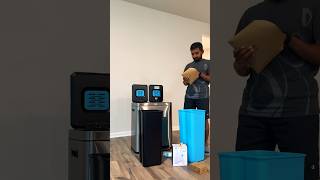 Unboxing the Home Zone Living kitchen trash can with trash and recycling compartments shorts [upl. by Amhsirak]