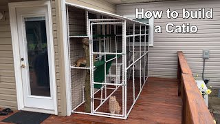 How to build a Catio outside cat enclosure DIY [upl. by Schwinn560]