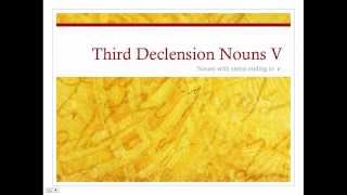 Third Declension Nouns with ν in the stem [upl. by Cesaria807]