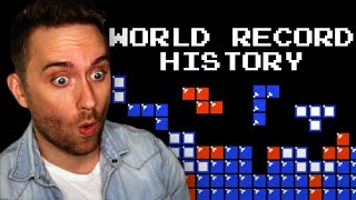 Atrioc Reacts To The History of Tetris World Records Summoning Salt [upl. by Llerdnam]