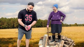 MÓJ MĄŻ Z INDII RĄBIE DREWNO DLA BABCI  Polsko Indyjska Rodzinka [upl. by Hubie871]