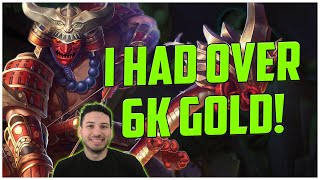 I HAD OVER 6K GOLD HACHIMAN RANKED SMITE S10 [upl. by Strephon]