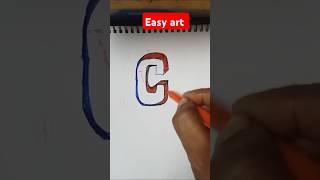 How to draw 3D C 3D c drawing shortsfeed easy art Drawing [upl. by Haseena]