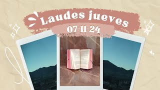 LAUDES HOY JUEVES 6 DE NOVIEMBRE 2024 [upl. by Gunter325]