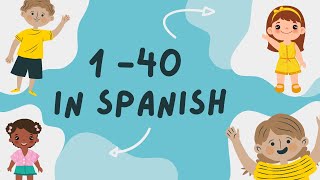 Numbers in Spanish Spanish For Kids Counting From 140 in Spanish Counting to 40 [upl. by Zalea]