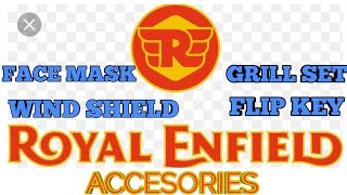 Royal Enfield Accessories  Wind Shield  Grill Set  Face Mask  Flip Key [upl. by Aytac]