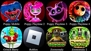 Poppy Playtime Chapter 3Zoonomaly 1 2 MobilePoppy Playtime 4Poppy Mobile 1 2Grinch Barry Roblox [upl. by Aerdnaek]