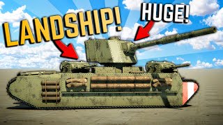 I Built A HUGE BRITISH LANDSHIP In Sprocket Tank Design [upl. by Ahsiet]