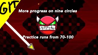 More practice runs on nine circles 70100 i got 77 [upl. by Nodrog]