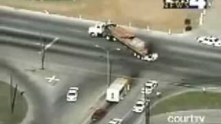 Police chase  Stolen lumber truck on fire in Dallas TX [upl. by Airpal]