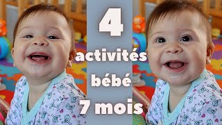 4 idées dACTIVITÉS pour bébé de 7 mois  DÉVELOPPEMENT DE LENFANT [upl. by Susanne167]