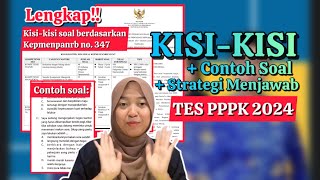 KISI KISI CONTOH SOAL DAN TIPS MENGERJAKAN TES PPPK 2024  LENGKAP DARI KEPMENPANRB NO 347 [upl. by Harriet]