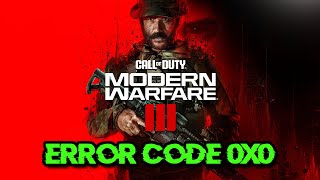 Fix Call of Duty Modern Warfare 3 Error Code 0x0 The Game Has Crashed On PC Xbox Game Pass [upl. by Attennyl]