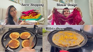 Meri Teej ki Saree Ranchi Se Maine Ye Sarees Li thi Millets Dosa ampYummy Kheer Anantmaya [upl. by Ravid181]