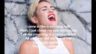 Miley Cyrus  Wrecking Ball Lyrics Full Song [upl. by Goldston]