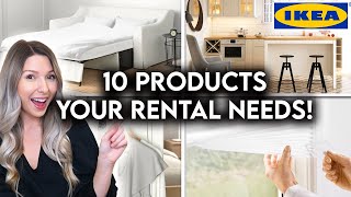 10 BEST RENTER FRIENDLY IKEA PRODUCTS  ORGANIZATION  DECOR [upl. by Adnilre]