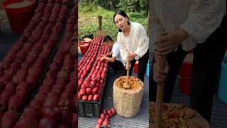 What are Rural Farmers Doing with Apples🍎🍎  Delicious Sweet Apple shorts apple youtubeshorts [upl. by Tenn117]