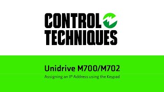 Preparing a Unidrive M700M702 for Ethernet Communications  Control Techniques  Nidec [upl. by Retnuh639]