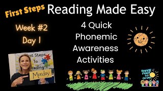 4 Fast Phonemic Awareness Activities Week 2 Day 1 happyplacetogrow [upl. by Apicella]