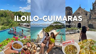 ILOILOGUIMARAS 4D3N P650 Airbnb  Isla de Gigantes  Iloilo City  Cafe Hopping  Andy and Nicole [upl. by Buford]