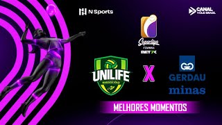 UNILIFE MARINGÁ 1 X 3 GERDAU MINAS  COMPACTO  SUPERLIGA FEMININA 202324 [upl. by Almond]