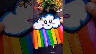 Easy kids paper craft🌈☁️😨shorts trending viralvideo funny story art craft diy comedy kids [upl. by Airemat355]