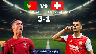 EA Sports FC Mobile 24 Gameplay  Portugal VS Switzerland Football Match Gameplay  FC Mobile 24 [upl. by Elamaj422]