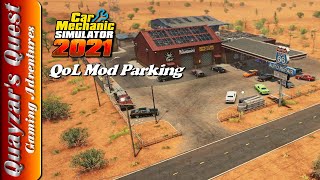 Car Mechanic Simulator 2021 QoLMod Parking Lot and Garage Decoration Tutorial [upl. by Adnomal]