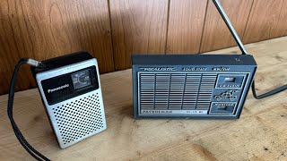 Old AM Radios  Panasonic R1014 and Realistic Patrolman [upl. by Amelina]