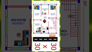 30x30 Small Home Plan ll 30x30 Short Video ll 30x30 Ghar Ka Naksha [upl. by Tomasina837]