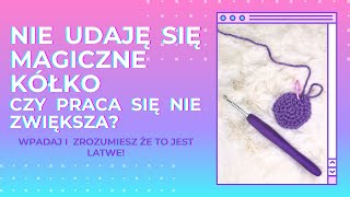 Magiczne kółko tuto na magiczne kółko Zwiększenie pracy na szydełku Rozszerzenie pracy na szydełku [upl. by Hibbert]