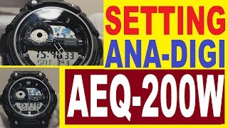 Setting Casio AEQ200W manual 5472 [upl. by Akcimehs855]