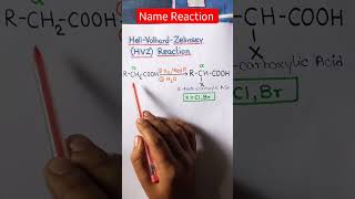 Hell Volhard Zelinsky HVZReaction shorts youtubeshorts reels chemistry reaction neet [upl. by Arytas]