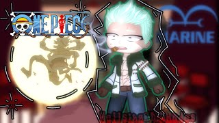 Marines react to luffy 🏴‍☠️☀️👑gacha \\One piece⚡⚡ [upl. by Collayer973]