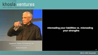 Lesson from Screwing Up  Vinod Khosla Founder of Khosla Ventures [upl. by Nol]