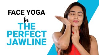 Face Yoga For Chiseled Jawline  4 Exercises To Reduce Double Chin  Fit Tak [upl. by Rudich]