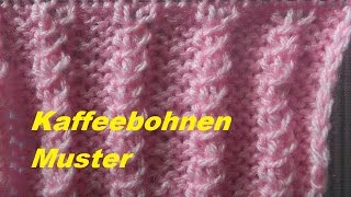 Kaffeebohnenmuster030Muster StrickenMuster für PulloverMützeTutorial Handarbeit Kreativ [upl. by Moffat]